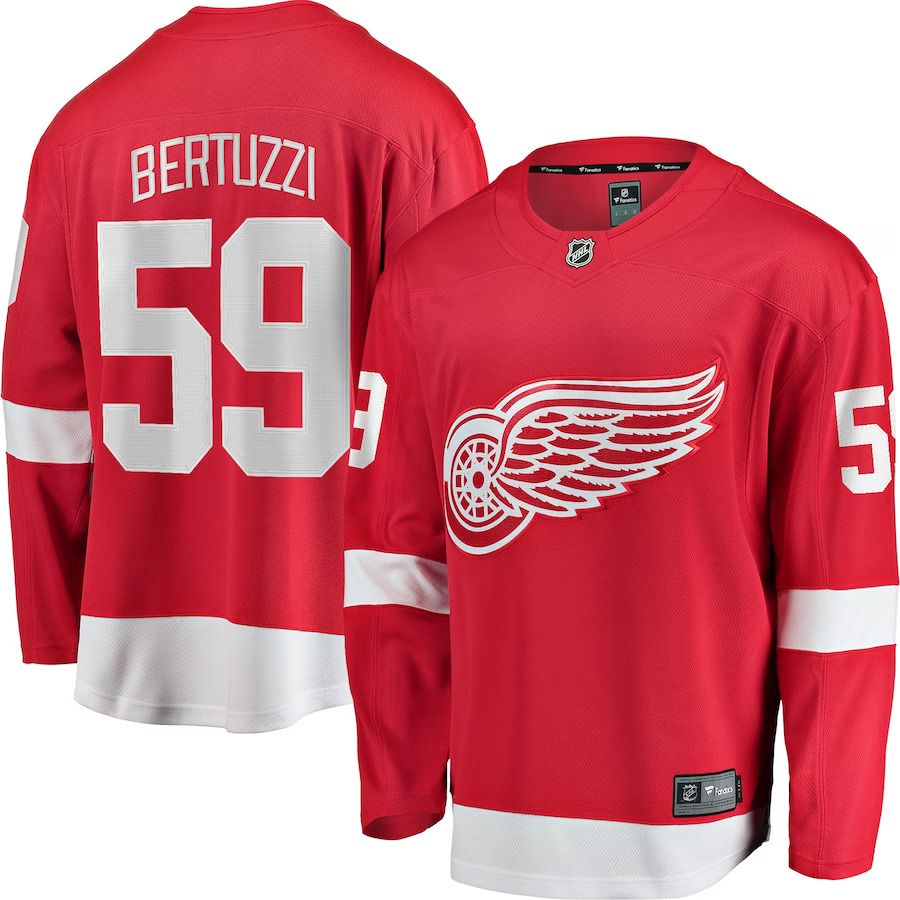 Men Detroit Red Wings 59 Tyler Bertuzzi Fanatics Branded Red Breakaway Player NHL Jersey